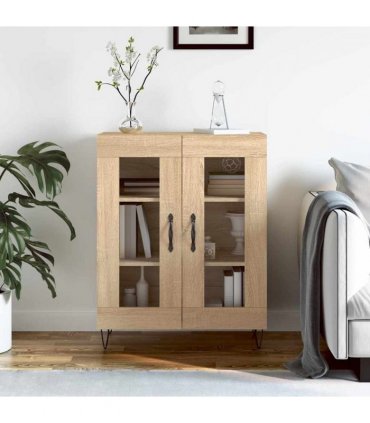 vidaXL Sideboard Sonoma oak 69.5 x 34 x 90 cm Engineered Wood