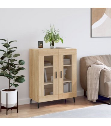vidaXL Sideboard Sonoma Oak 69.5x34x90 cm Engineered Wood — V0672039785