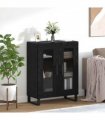 vidaXL Sideboard Black Oak 69.5 x 34 x 90 cm Engineered Wood — V0672039799
