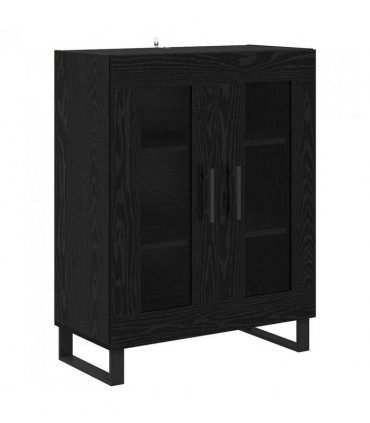 vidaXL Sideboard Black Oak 69.5 x 34 x 90 cm Engineered Wood — V0672039799