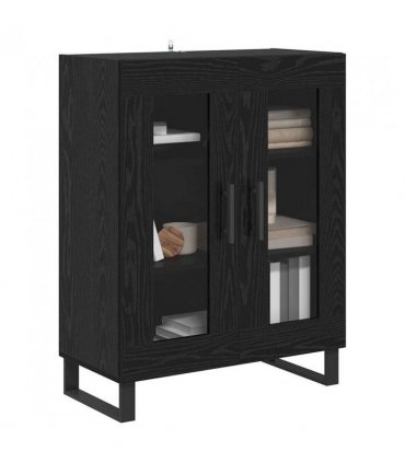 vidaXL Sideboard Black Oak 69.5 x 34 x 90 cm Engineered Wood — V0672039799