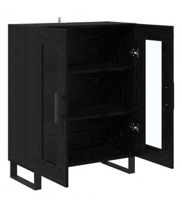 vidaXL Sideboard Black Oak 69.5 x 34 x 90 cm Engineered Wood — V0672039799