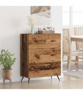 vidaXL Chest of Drawers Old Wood 69.5 x 34 x 90 cm Engineered Wood