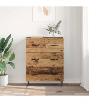 vidaXL Sideboard Old Wood 69.5 x 34 x 90 cm Engineered Wood and Iron — V0672039817