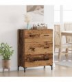 vidaXL Sideboard Old Wood 69.5 x 34 x 90 cm Engineered Wood and Iron — V0672039824