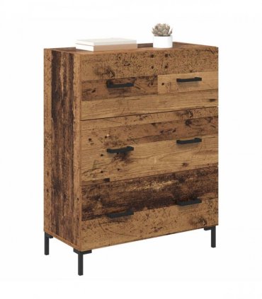 vidaXL Sideboard Old Wood 69.5 x 34 x 90 cm Engineered Wood and Iron — V0672039824