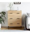 vidaXL Sideboard Sonoma Oak 69.5x34x90 cm Engineered Wood — V0672039827