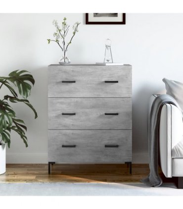 vidaXL Sideboard Concrete Grey 69.5x34x90 cm Engineered Wood — V0672039828