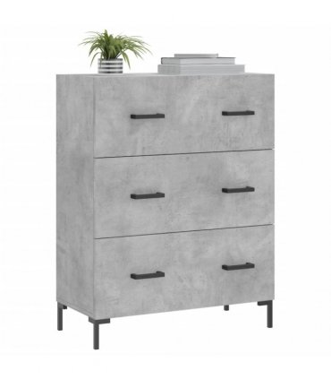 vidaXL Sideboard Concrete Grey 69.5x34x90 cm Engineered Wood — V0672039828