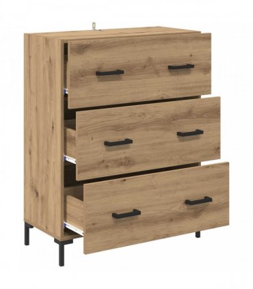 vidaXL Sideboard with Drawer Artisan Oak 69.5 x 34 x 90 cm — V0672039829