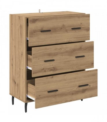 vidaXL Sideboard with Drawer Artisan Oak 69.5 x 34 x 90 cm — V0672039835