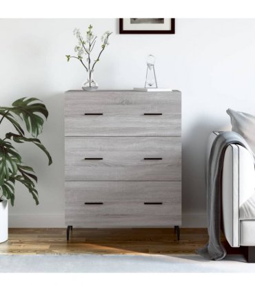 vidaXL Sideboard Grey Sonoma 69.5x34x90 cm Engineered Wood — V0672039837