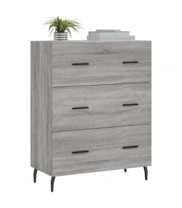 vidaXL Sideboard Grey Sonoma 69.5x34x90 cm Engineered Wood — V0672039837