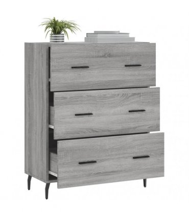 vidaXL Sideboard Grey Sonoma 69.5x34x90 cm Engineered Wood — V0672039837