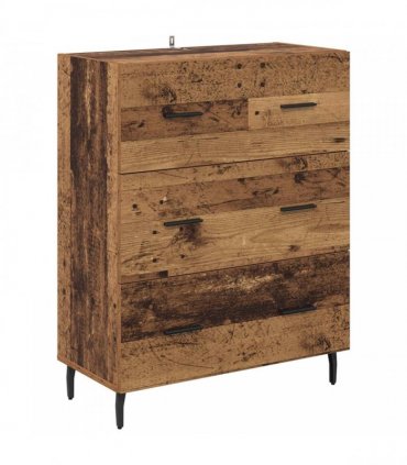 vidaXL Sideboard Old Wood 69.5 x 34 x 90 cm Engineered Wood and Iron — V0672039839