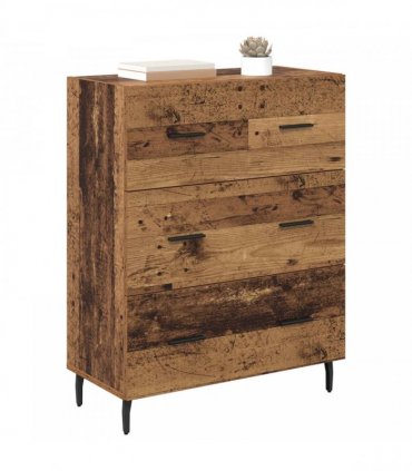 vidaXL Sideboard Old Wood 69.5 x 34 x 90 cm Engineered Wood and Iron — V0672039839