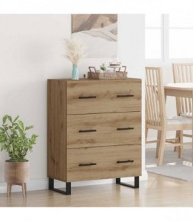 vidaXL Sideboard with Drawer Artisan Oak 69.5 x 34 x 90 cm — V0672039845
