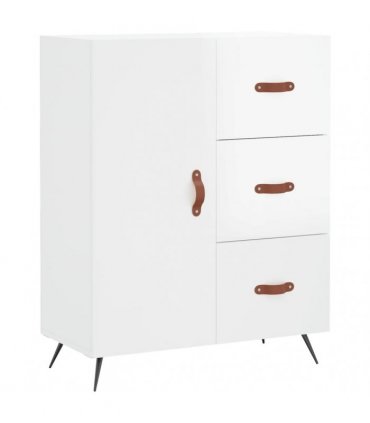 vidaXL Sideboard High Gloss White 69.5x34x90 cm Engineered Wood — V0672039854