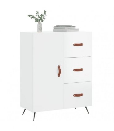 vidaXL Sideboard High Gloss White 69.5x34x90 cm Engineered Wood — V0672039854