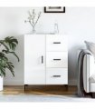 vidaXL Sideboard High Gloss White 69.5x34x90 cm Engineered Wood — V0672039865