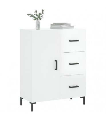vidaXL Sideboard High Gloss White 69.5x34x90 cm Engineered Wood — V0672039865
