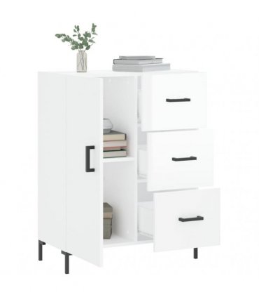 vidaXL Sideboard High Gloss White 69.5x34x90 cm Engineered Wood — V0672039865
