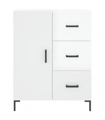 vidaXL Sideboard High Gloss White 69.5x34x90 cm Engineered Wood — V0672039865
