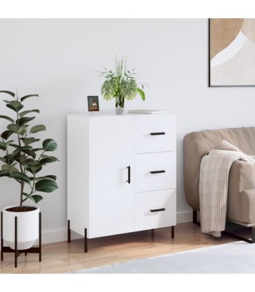 vidaXL Sideboard High Gloss White 69.5x34x90 cm Engineered Wood — V0672039869