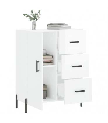 vidaXL Sideboard High Gloss White 69.5x34x90 cm Engineered Wood — V0672039869