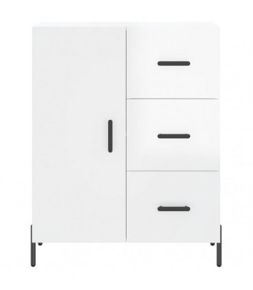 vidaXL Sideboard High Gloss White 69.5x34x90 cm Engineered Wood — V0672039869