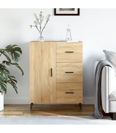 vidaXL Sideboard Sonoma Oak 69.5x34x90 cm Engineered Wood — V0672039871