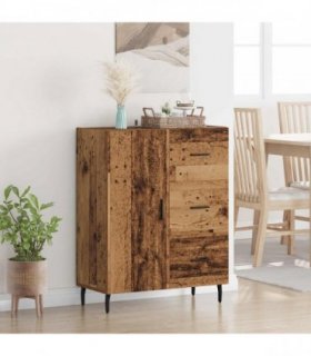 vidaXL Sideboard Old Wood 69.5 x 34 x 90 cm Engineered Wood and Iron — V0672039875