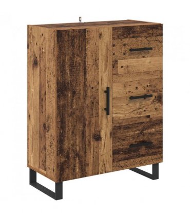 vidaXL Sideboard Old Wood 69.5 x 34 x 90 cm Engineered Wood and Iron — V0672039886