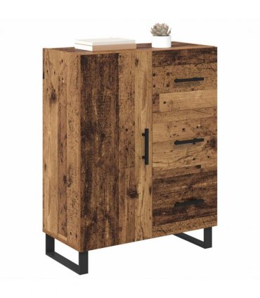 vidaXL Sideboard Old Wood 69.5 x 34 x 90 cm Engineered Wood and Iron — V0672039886