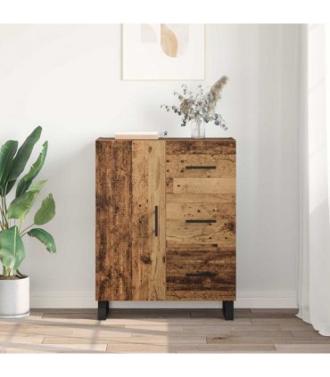 vidaXL Sideboard Old Wood 69.5 x 34 x 90 cm Engineered Wood and Iron — V0672039886