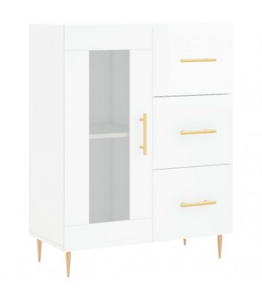vidaXL Sideboard High Gloss White 69.5x34x90 cm Engineered Wood — V0672039897