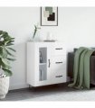vidaXL Sideboard High Gloss White 69.5x34x90 cm Engineered Wood — V0672039902