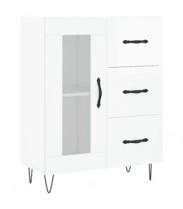 vidaXL Sideboard High Gloss White 69.5x34x90 cm Engineered Wood — V0672039902