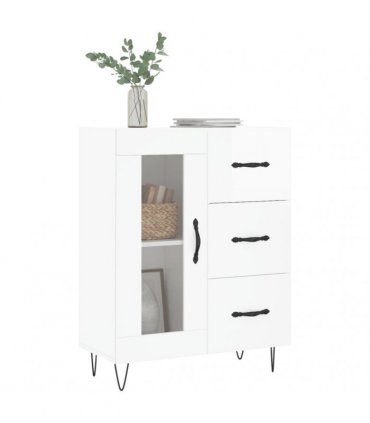vidaXL Sideboard High Gloss White 69.5x34x90 cm Engineered Wood — V0672039902