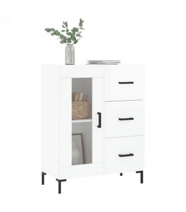 vidaXL Sideboard High Gloss White 69.5x34x90 cm Engineered Wood — V0672039907