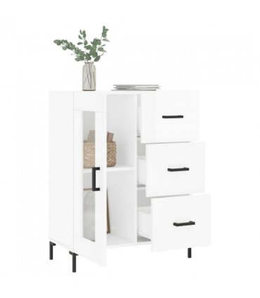 vidaXL Sideboard High Gloss White 69.5x34x90 cm Engineered Wood — V0672039907