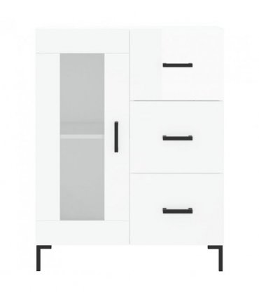 vidaXL Sideboard High Gloss White 69.5x34x90 cm Engineered Wood — V0672039907