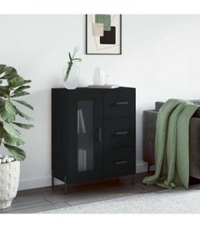 vidaXL Sideboard Black 69.5x34x90 cm Engineered Wood