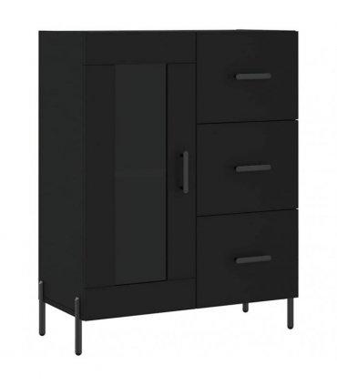 vidaXL Sideboard Black 69.5x34x90 cm Engineered Wood