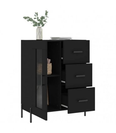 vidaXL Sideboard Black 69.5x34x90 cm Engineered Wood