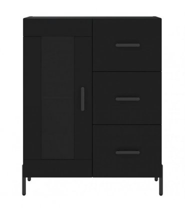vidaXL Sideboard Black 69.5x34x90 cm Engineered Wood