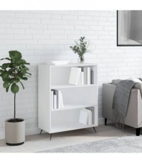 vidaXL Bookcase White 69.5x32.5x90 cm Engineered Wood