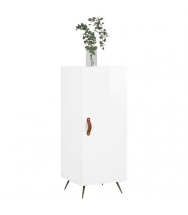 vidaXL Sideboard High Gloss White 34.5x34x90 cm Engineered Wood — V0672039941