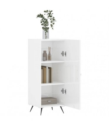 vidaXL Sideboard High Gloss White 34.5x34x90 cm Engineered Wood — V0672039941