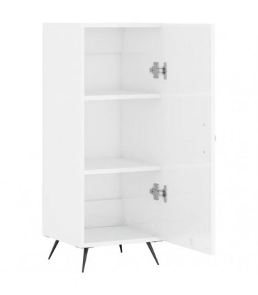vidaXL Sideboard High Gloss White 34.5x34x90 cm Engineered Wood — V0672039941
